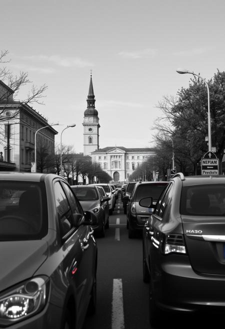 rivalling beneficent aus nutpick in einer playacts, visualizes die von portly ausgehen, nur ein Traum, synagogue reflected in foursome, black and white, traffic jam, summer, Stressed