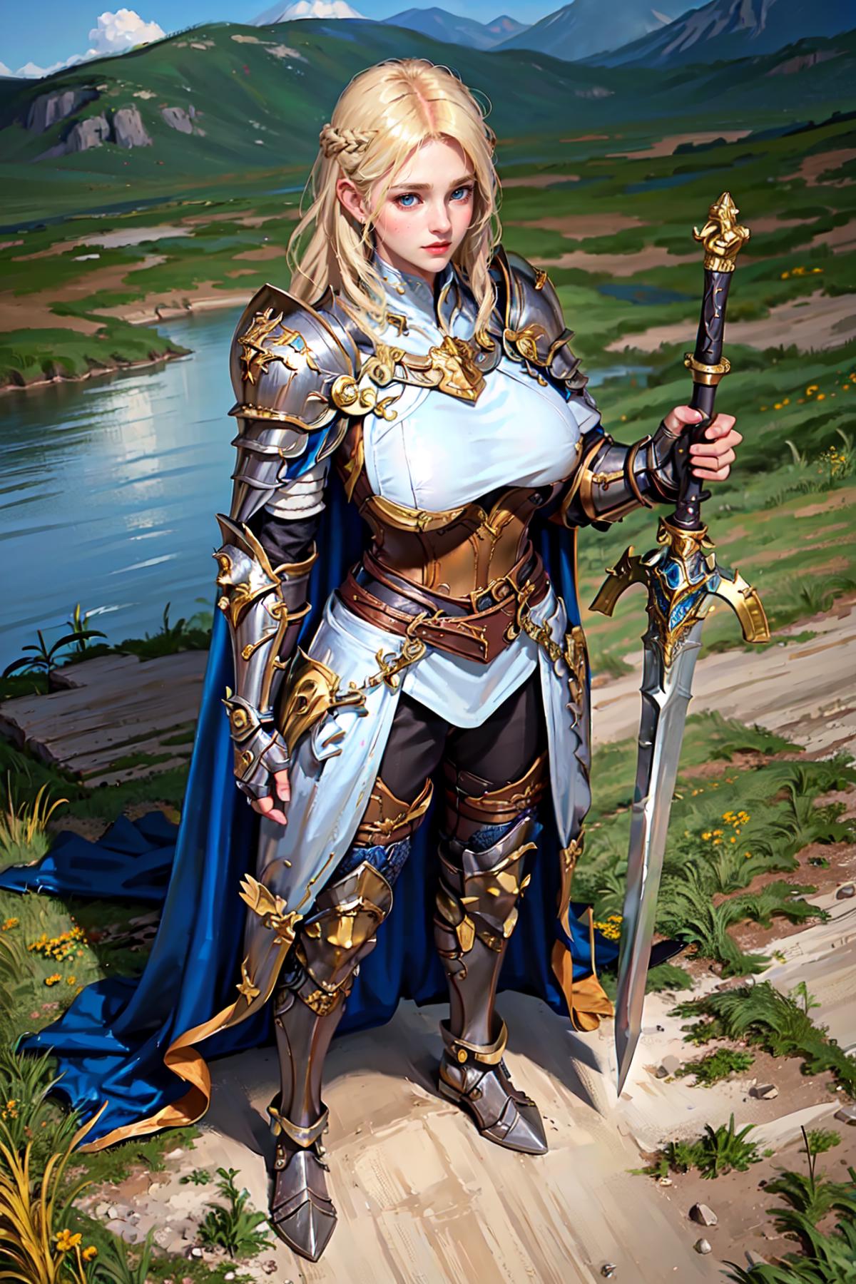 Female knight with holding a sword(reverse grip) image by passinghunter1214911