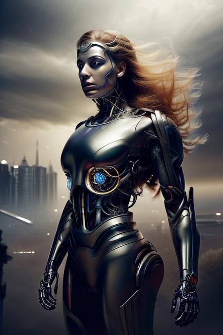 cinematic film still silverpulse, cyborg supergirl, 'S' Logo on chest, red cape, simple background, high quality, artistic, vibrant colors, detailed textures. futuristic sleek/glossy silver and blue glow, vibrant colors, detailed textures., Concept art, cyborg, background, vintage, modern, SilverPulse, superman_oc, <lora:SilverPulseMorphXL:0.8>, excellent composition, artistic, highly detail, holy, sunny, dynamic dramatic beautiful full taking . shallow depth of field, vignette, highly detailed, high budget, bokeh, cinemascope, moody, epic, gorgeous, film grain, grainy,  side view, ass,