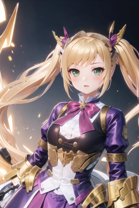 masterpiece, best quality, 
mxm,1girl, solo, twintails, blonde hair, purple skirt, <lora:2023-05-11_215504-000019:0.8> <lora:桃丽丝v1:0.6>upper body, 
