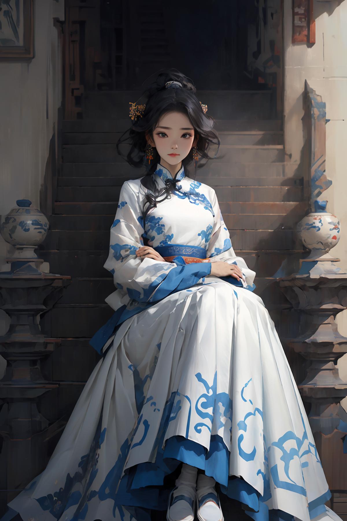青花 blue-and-white | Chinese ornament image by XiongSan