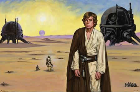 m4n3t,
Luke Skywalker gazes at the twin suns of Tatooine, 