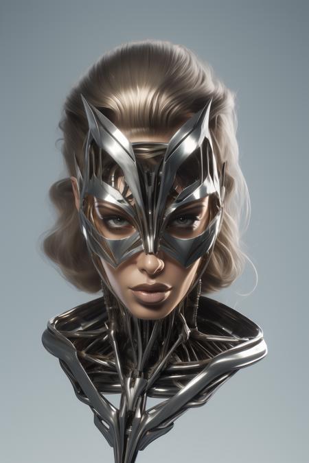 (masterpiece, best quality, official art, beautiful and aesthetic),full body,1 girl,solo,female catwoman jumps,looking at viewer,dark skin,tight,battle damaged metallic skeleton,dented,rusty,worn texture,(asymmetrical balance),half mechaiecal body,silver metal,science fiction,blonde hair,long hair,breasts,mechanical parts,cyborg,grey eyes,(half metallic left_face),half metallic mask,realistic,rich details,icy glossy,battle damaged metallic skeleton,dented,rusty,worn texture,(asymmetrical balance),half mechaiecal body,silver metal,science fiction,blonde hair,long hair,breasts,mechanical parts,cyborg,grey eyes,(half metallic left_face),half metallic mask,realistic,rich details,icy glossy,blak background,DOF,black boots,glossy textrue,realistic,raw photo,rich details,breasts,dark skin,thin waist,<lora:catwoman2-000006:0.7>,<lora:halfmetal:0.6>,<lora:xsarchitectural-21Futuretechnologycity:0.8>,(Futuretechnologycity)