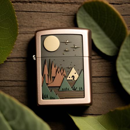 product photography , a zippo, inspired by Jon Klassen<lora:zippo:1.0>