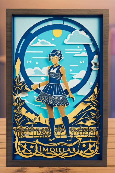 <lora:PaperCuttingLight:0.8>, (Paper Cutting:1.3), (ultra realistic, 32k, RAW photo, high detailed skin:1.1)
(masterpiece, best quality:1.5), 
Sundress and sandals, The Blue Lagoon, Iceland, Stormy weather, \Nidalee(League of Legends)