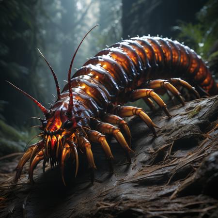 highly detailed documentary photo of giant centipede:1.3,

antennae, claws, blurry, realistic, spikes, black body,

masterpiece, best quality:1.1, 

ultra photoreal, photorealistic:1.0, sharp focus:1.1, 
depth of field:1.1, 

50mm, style of Nathan Wirth, Hasselblad X1D II, Porta 160,
