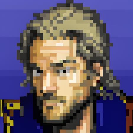 <lora:Final Fantasy 6 Portraits - V1-000004:0.75> Final_Fantasy_6_portrait, SNES, low resolution, pixelart, blue background,  <lora:jon_snow:0.5>  jonsnow, a man,