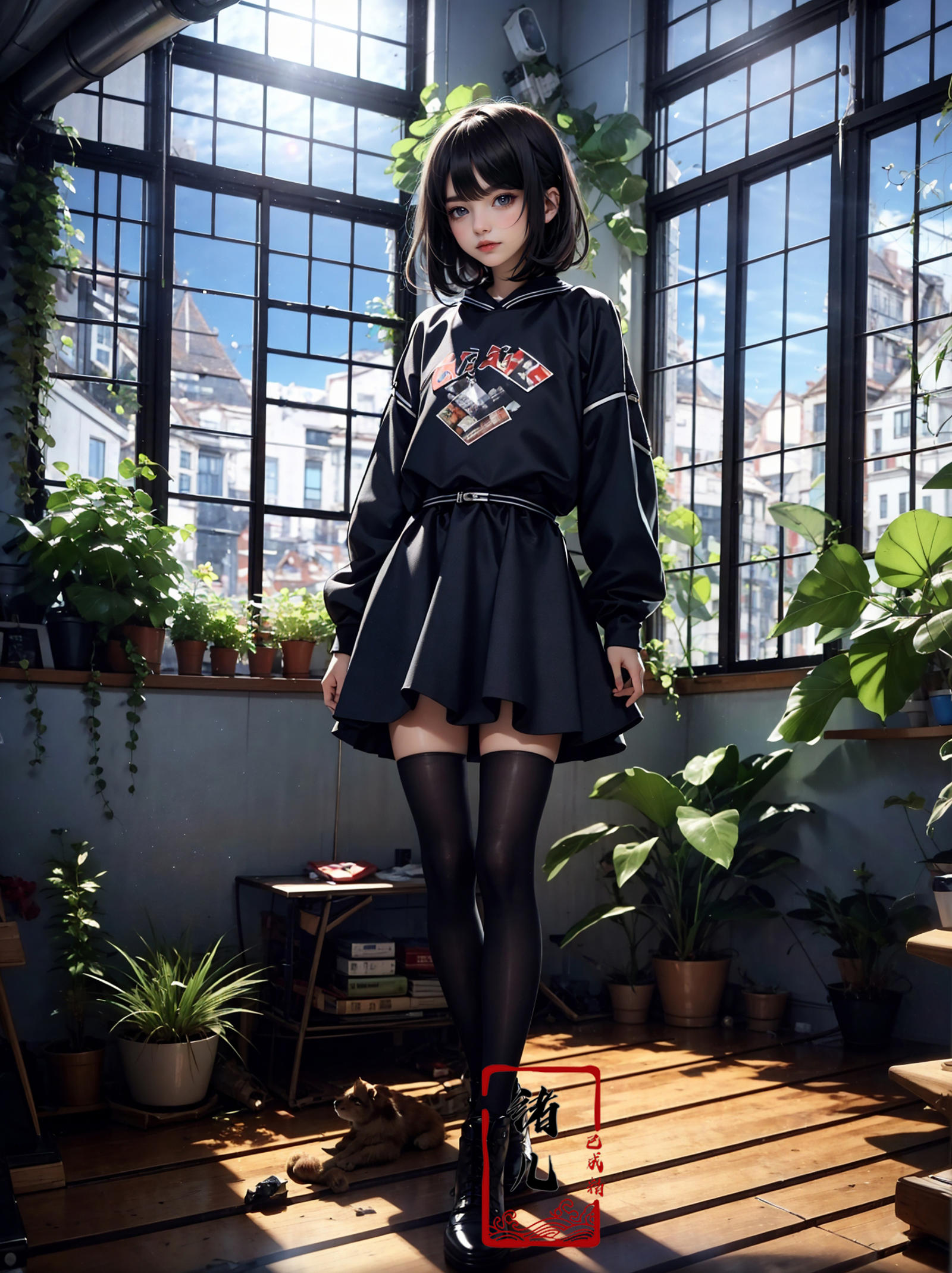 绪儿-居家少女场景Home scene image by XRYCJ