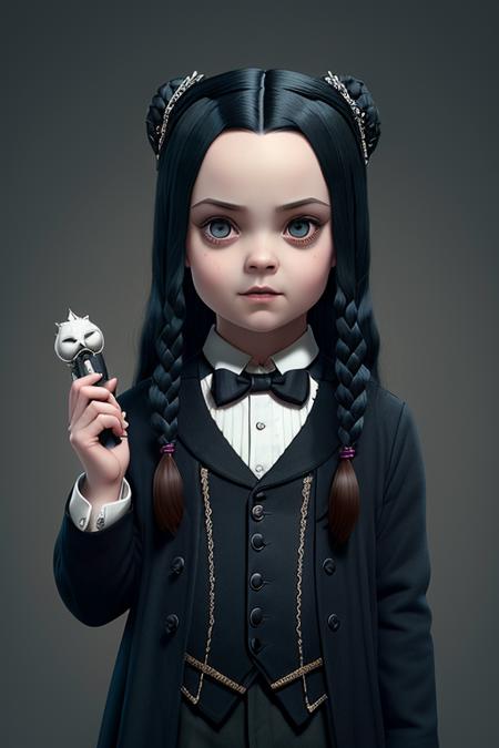 (cbzbb:1.25), wednesday, The Addams Family, artstation, <lora:cuteRichstyle15_lora8:1>