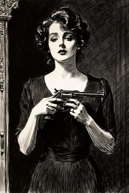 Sassy Elegance: "Gibson Girl" Illustration Style (Charles Dana Gibson) v1.0