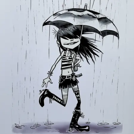 Jamie Hewlett style lora.