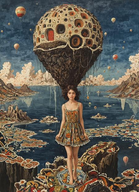 painting, aesthetic of surrealism with solitude atmosphere,
stunning details
