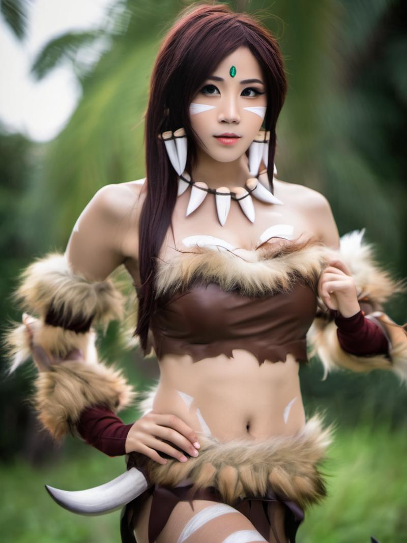 Nidalee Cosplay | League of Legends SDXL LoHA image by AhriMain