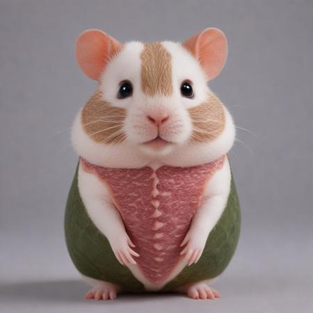 animal, hamster, scales, made of wagyu  armor, gem, bracer, slit pupils, armor, green