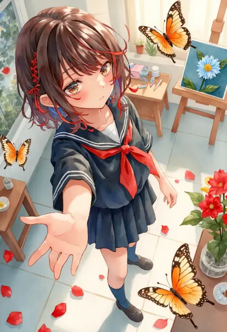 [FLUX1]優子鈴(ゆこりん)/_yukoring/yukoring style (for transparent watercolor anime characters)
