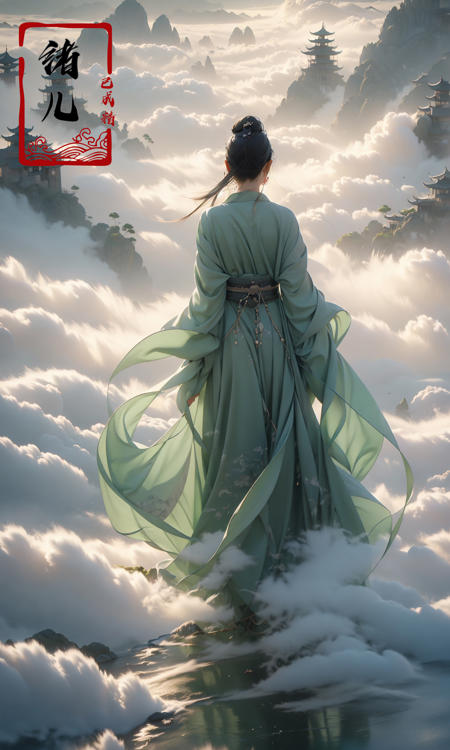 masterpiece, best quality, 32k uhd, Fairy in Cloudsabove clouds
green Hanfufull bodyPanorama
<lora:~Q?-NN-N Fairy in Clouds:0.9>