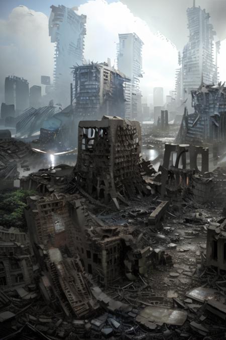 ttruins,ruins,city, (8k,RAW photo,masterpiece, best quality,CG,epic realistic,official art,), <lora:Moderncity_ttruins:1>,