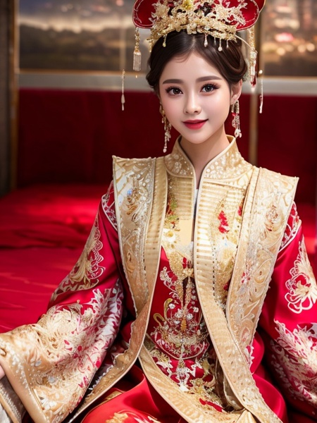 Red and gold dress tiara