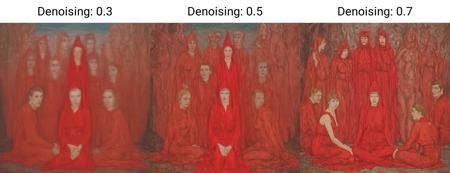 a pastel and pencil painting of a group of people dressed in red sitting on the ground, group of people huggled in the center, by Austin Osman Spare and Ernst Fuchs, modernism, standing in a pool of blood, red robes, meret elisabeth oppenheim, detail, style of olidon redon, biblical painting, stained, oil on canvas, art colouring : roberto bernardi, temple made of flesh.  <lora:Austin_Osman_Spare_1.1:1>