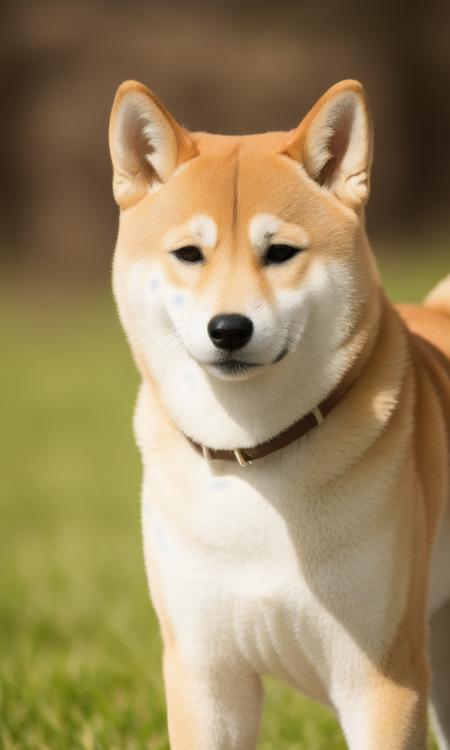 close up photo of a shiba, forest, haze, halation, bloom, dramatic atmosphere, centred, rule of thirds, 200mm 1.4f macro shot ,<lora:shiba_v2:0.5>