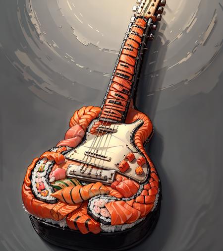 <lora:SushiStyle:1> SushiStyle guitar