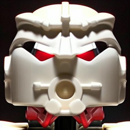 <lora:kanohi-mask-lora_0010:1>, white background, kanohi, bionicle, red mask, helmet, robot,  glowing eyes