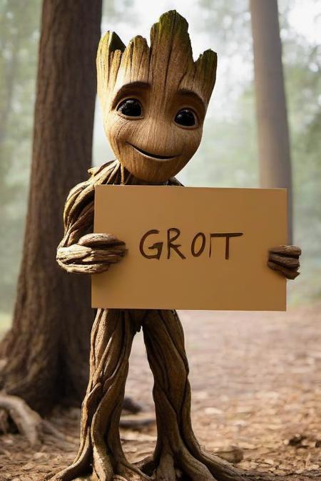 <lora:PE_HoldingSign:0.8> PEHoldingSign,
Groot holding a sign that says Groot