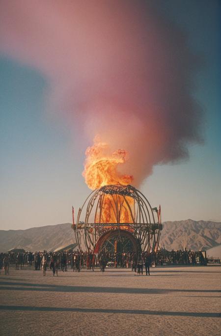 ((Introduce quality iteratively))((analog photo spectacular sunset burning man festival tomorrowland rainbow gathering)(evocative depth of field)(absolute sharpness)(true black point)(art of genius)(relativistic gradients)((vibrant colorful saturated hues))((dark corners vignette))
<lora:LCM-LoRA-XL_V1:0.21>
<lora:SDXLHighDetail_v5:0.3>