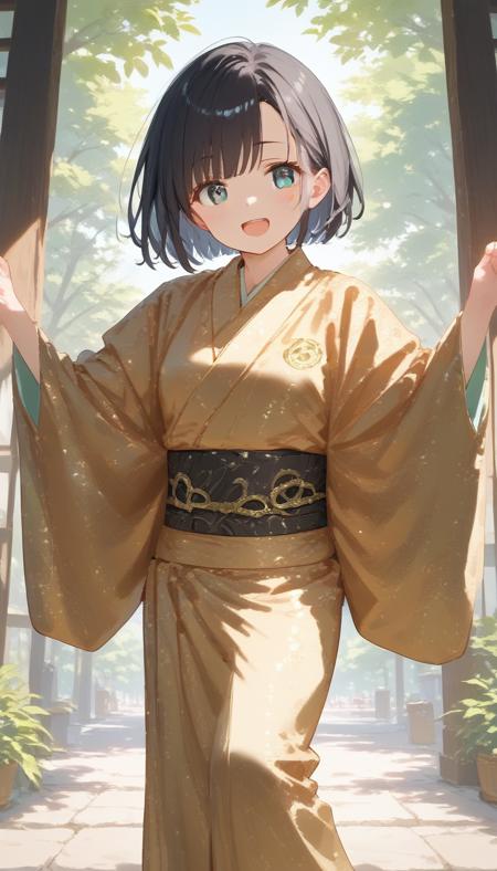 golden kimono