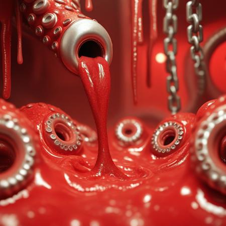 Red Slime Silver Tentacles - Anime V1