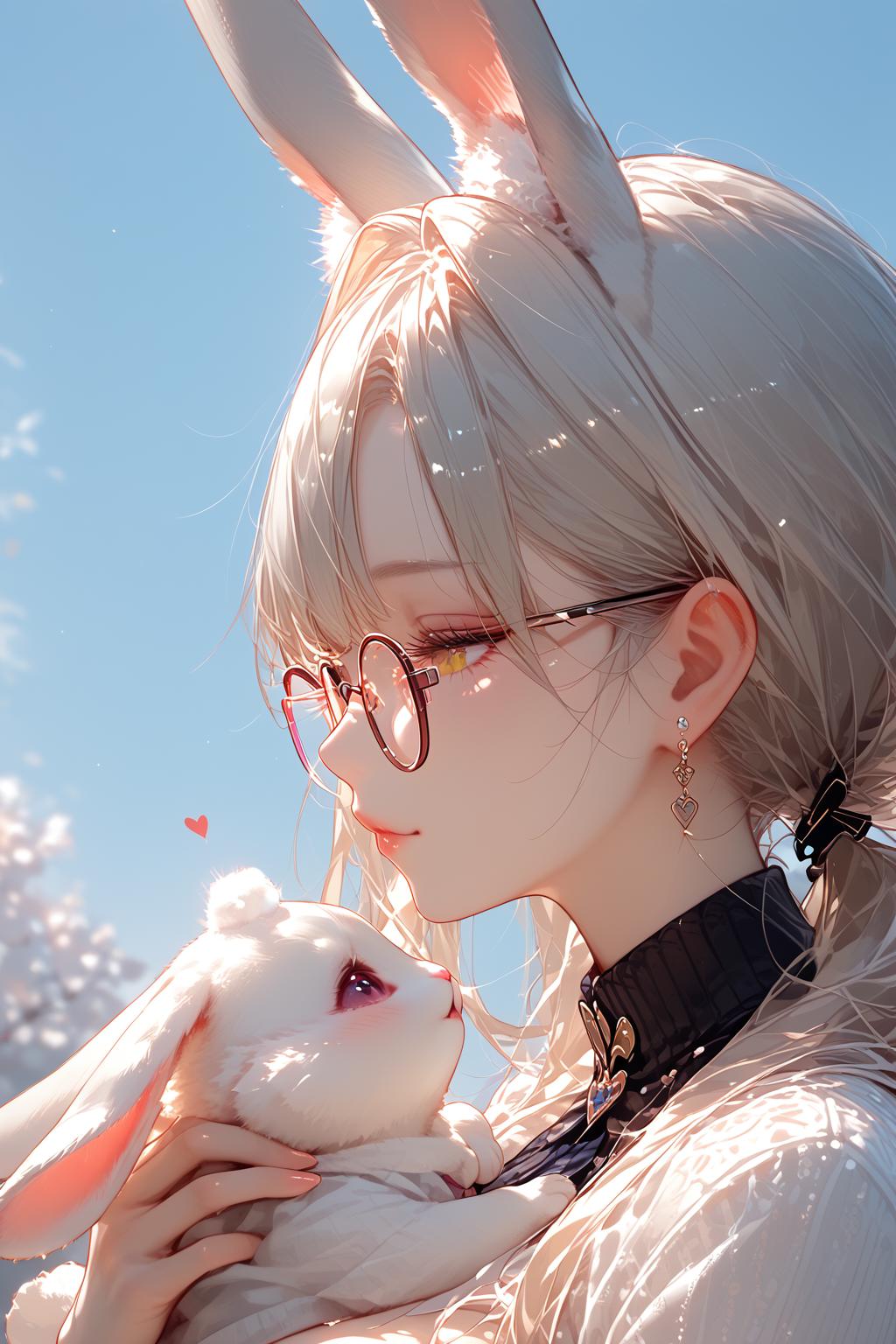 score_9,score_8_up,score_7_up,expressiveh,source_anime,
rabbit girl,animal ear fluff,white_rabbit,glasses,pivoted ears,solo,Drooping ears,
<lora:Expressive_H:1>,<lora:RLI 0.2v:0.7>,<lora:AIã¤ã©ã¹ããããã:0.25>,