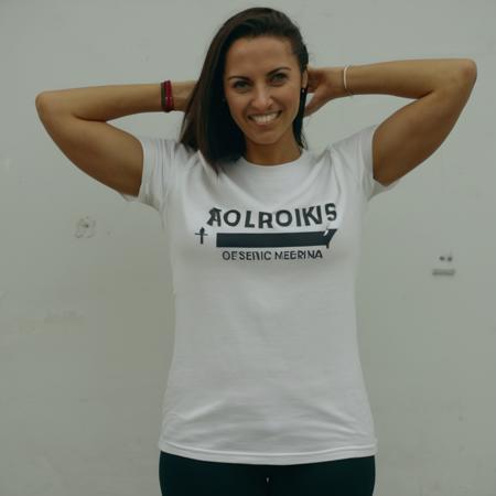 medium-shot upper body photo of a woman wearing a tshirt