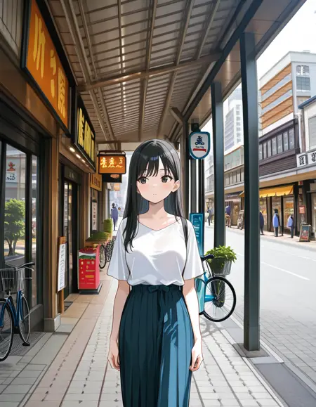 日本の町並み 、 田舎の駅前アーケード / Countryside arcade street