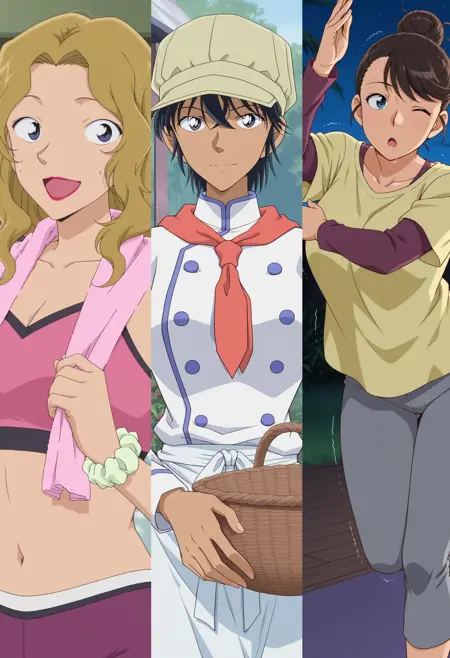 Detective Conan 名探偵コナン Episode635 Women - Tsukiko Satoyama 里山月子/ Kaoru Iimori 飯盛薫/ Yasuko Inomata 猪俣保子