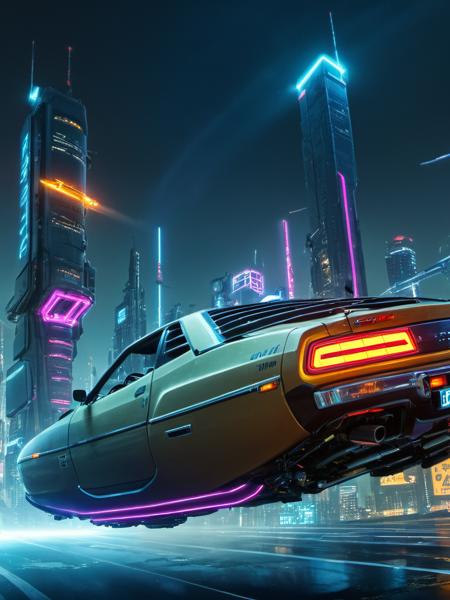 night time, retrofuturistic night illustration, flying cars of all colors, <lora:Hovering_Car_SDXL_v1:1> (hovering_car:1.5),, cyberpunk skyline, hovering traffic jam , <lora:!action-sdxl-V0.5:1> in a zdyna_pose, dutch angle, from below, low camera angle actions scene, foreshortening, <lora:xl_more_art-full_v1:0.6>, perfect composition, hyper detailed, hyper realistic