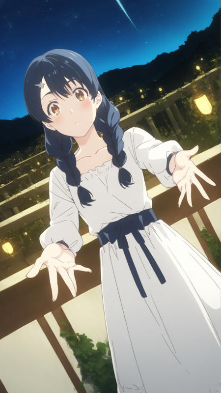 megumi_tadokoro megumi_tadokoro, an anime girl,  1girl, solo, long hair, looking at viewer, hair ornament, bow, school uniform, blue hair, yellow eyes, braid, hairclip, twin braids megumi_tadokoro, an anime girl,  1girl, solo, long hair, blush, black hair, hair ornament, dress, brown eyes, braid, sky, hairclip, twin braids, dutch angle, night, star (sky), night sky, starry sky megumi_tadokoro, an anime girl,  1girl, solo, long hair, smile, open mouth, hair ornament, blue hair, yellow eyes, braid, hairclip, twin braids, spoon, chef,