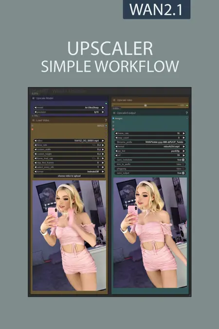 Upscaler simple workflow WAN2.1
