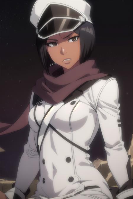 jackietristan, <lyco:jackietristan-lyco-nochekaiser:1>,
jackie tristan, short hair, black hair, dark skin, dark-skinned female, (brown eyes:1.5),
BREAK thighhighs, gloves, boots, goggles, goggles on head, hat, scarf, white scarf,
BREAK looking at viewer, full body,
BREAK outdoors,
BREAK <lyco:GoodHands-beta2:1>, (masterpiece:1.2), best quality, high resolution, unity 8k wallpaper, (illustration:0.8), (beautiful detailed eyes:1.6), extremely detailed face, perfect lighting, extremely detailed CG, (perfect hands, perfect anatomy),