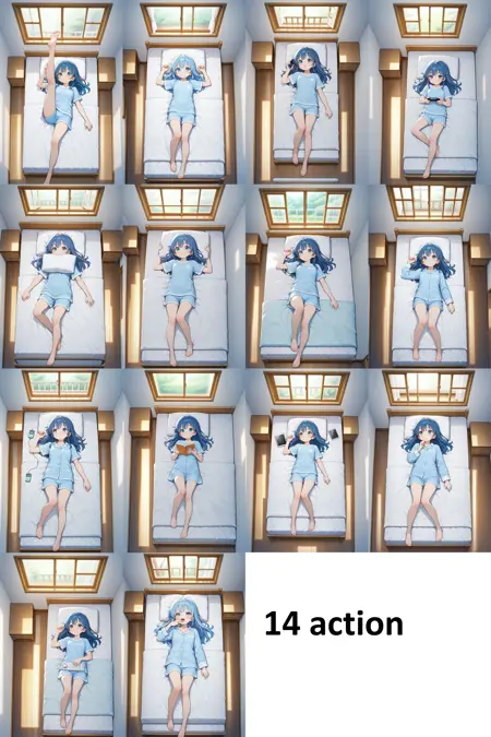 Civitai ベッドアクション14種ワイルドカード / Bed action 14 types wildcards