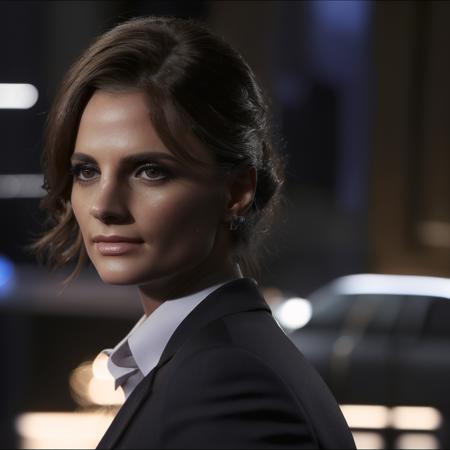 Portraqitof a woman dressed as a (special agent), black suit, FBI, crime scene in background, ((at dawn)), new york city, dramatic atmosphere, dim light, stanakatic,  <lyco:StanaKatic:1.0>, ((sharp face, detailed face, realistic face, naturtal skin, realistic skin, detailed skin, pores, detailed eyes,realistic eyes)),