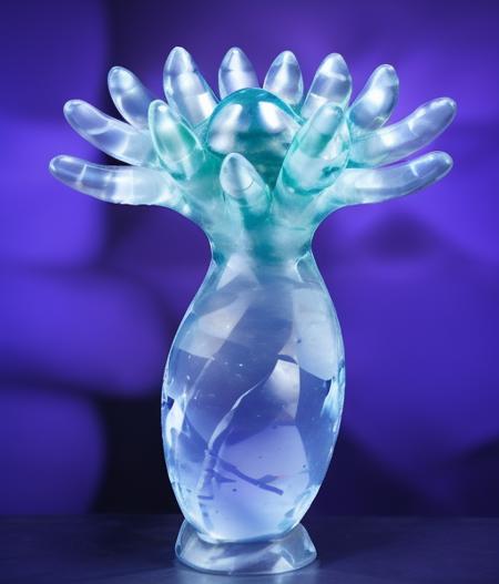 <lora:IbisCrystal:0.6> <lora:GlassMode:0.5> an alien plant made of crystal, translucent