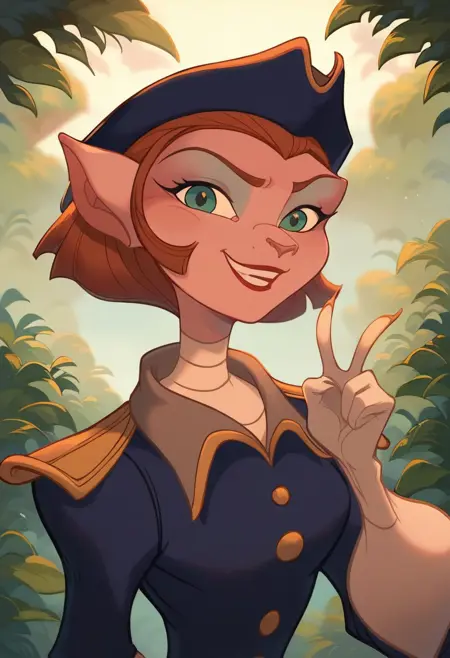 Captain Amelia Smollet - (Treasure Planet) - Character LoRA - [Pony]