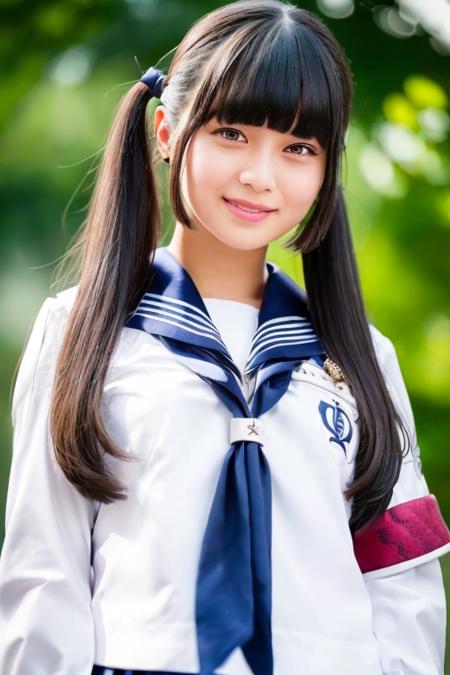 1girl,(wearing a sailor uniform:1.4),(at an outdoor wedding ceremony),(RAW photo, best quality), (realistic, photo-realistic:1.4), masterpiece, an extremely delicate and beautiful, extremely detailed, 2k wallpaper, Amazing, finely detail, extremely detailed CG unity 8k wallpaper, ultra-detailed, highres, soft light, beautiful detailed girl, extremely detailed eyes and face, beautiful detailed nose, beautiful detailed eyes,cinematic lighting,sunlight,perfect anatomy,smiling, <lora:mizyu_lora:0.7>