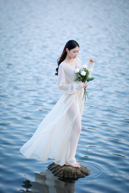 Girl on the lake