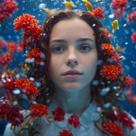 cinematic film still of  <lora:underwater style:1>
In the deep blue underwater a bunch of colorful flowers are on a wall,1girl,solo,flower,no humans,red flower,fish,blue flower,colorful , realistic, realism, photorealism, hyperrealism, hyperrealistic, realistic, sharp, detailed, documentary style, film light style, movie still, photography, artistic, perfection, contrast, cinematic, filmic, high quality photo,  8k quality, colorful, different animals, national geographic style, different creatures, different color, underwater style, shallow depth of field, vignette, highly detailed, high budget, bokeh, cinemascope, moody, epic, gorgeous, film grain, grainy