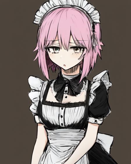 <lora:BlackSouls:0.8>
1girl, short pink hair, maid headdress, finely detailed black victorian maid dress