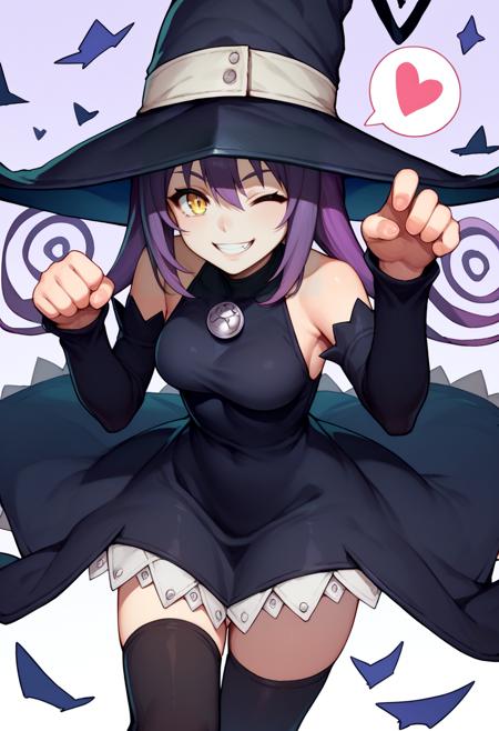 seblair witch hat, black dress, detached sleeves, black thighhighs