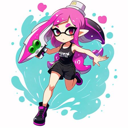 Stylized splatoon full body inkling