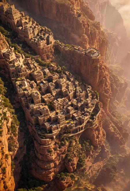 (The colonial city of the future, in the mist-filled Grand Canyon, on an unknown Earth-like planet, 2 moon on sky, Spaceship flight connects colonies:1.3), (Machu Picchu, a mountain settlement, incredibly spectacular:1.2), (Mario Botta:1.3), (avant-garde, future, reality, science fiction, photorealistic), (modern architecture:1.2), 
(Large Files, Ultra Realistic, 8K, 16k, FHD, HD, VFX, Perfect, Photography, composition, Architecture Sales Photography, Architecture Competition, Ultra High Resolution, Cinematography, High Resolution Image:1.1), (dramatic lighting, direct sunlight, ray tracing, clear shadow:1.2),  (real landscape:1.1), (blurred background:1.0), (urban background, more_details) ,
ac_neg1, great lighting, clear, hillscastel, stacked