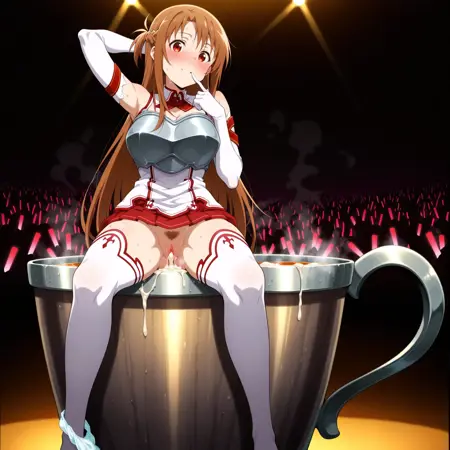 Cream for tea? | Sitting on teacup | Concept version | Illustrious/NoobAI/Pony | Commission